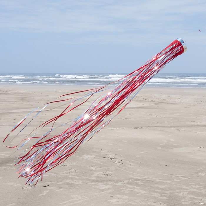 Rainbow Windsock Red Silver 2/Pack