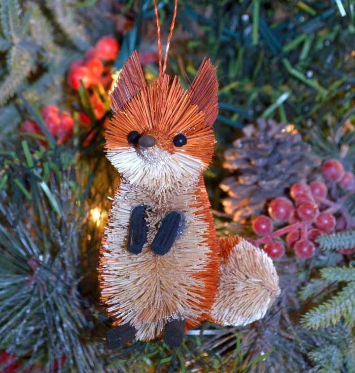 Brushart Bristle Brush Ornament Fox