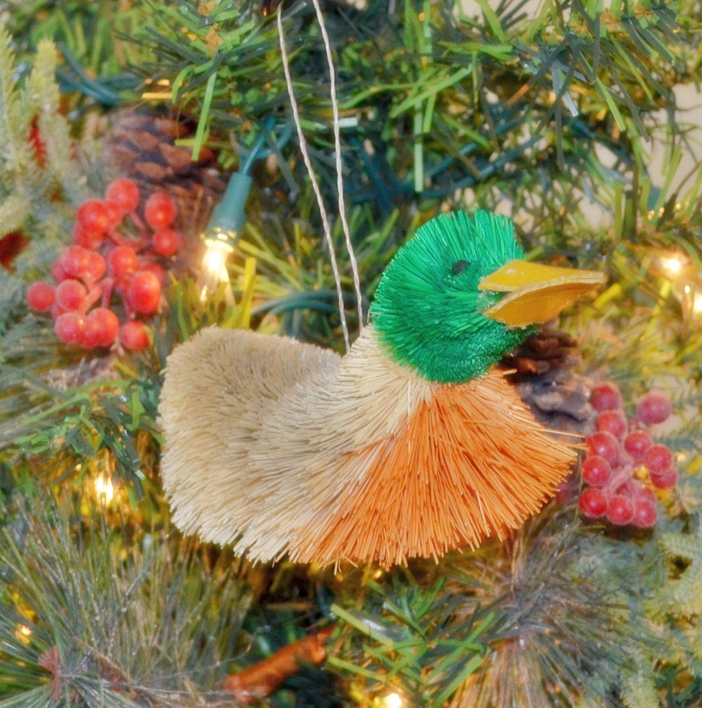 Brushart Bristle Brush Bird Ornament Mallard