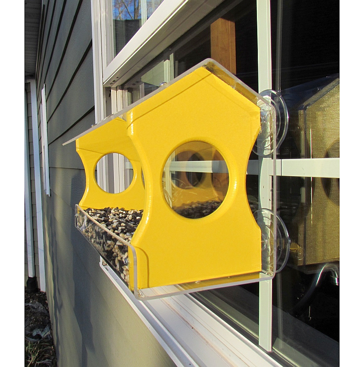 Recycled Poly Window Feeder Large Yellow