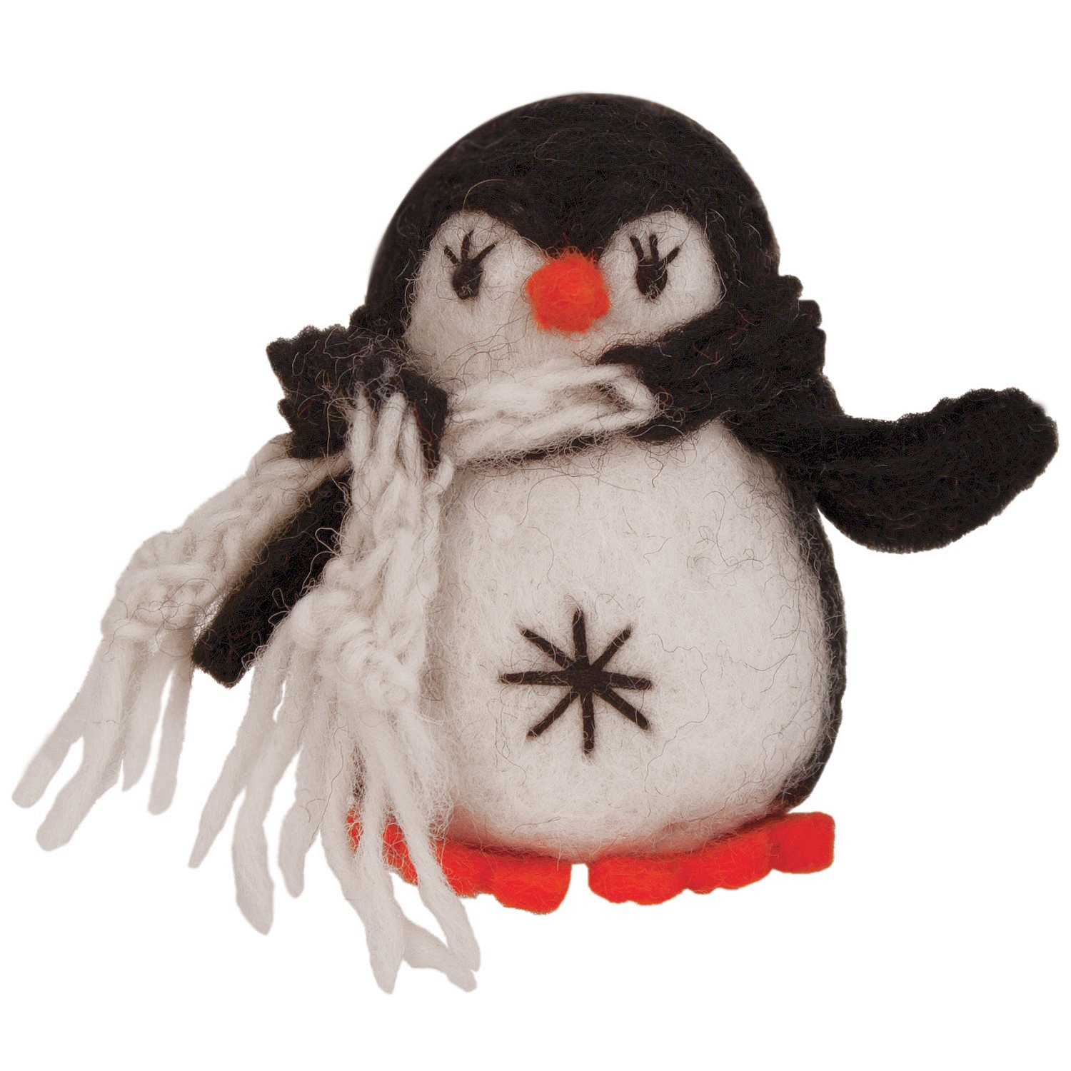 Wild Woolies Ornament Little Penguin Black