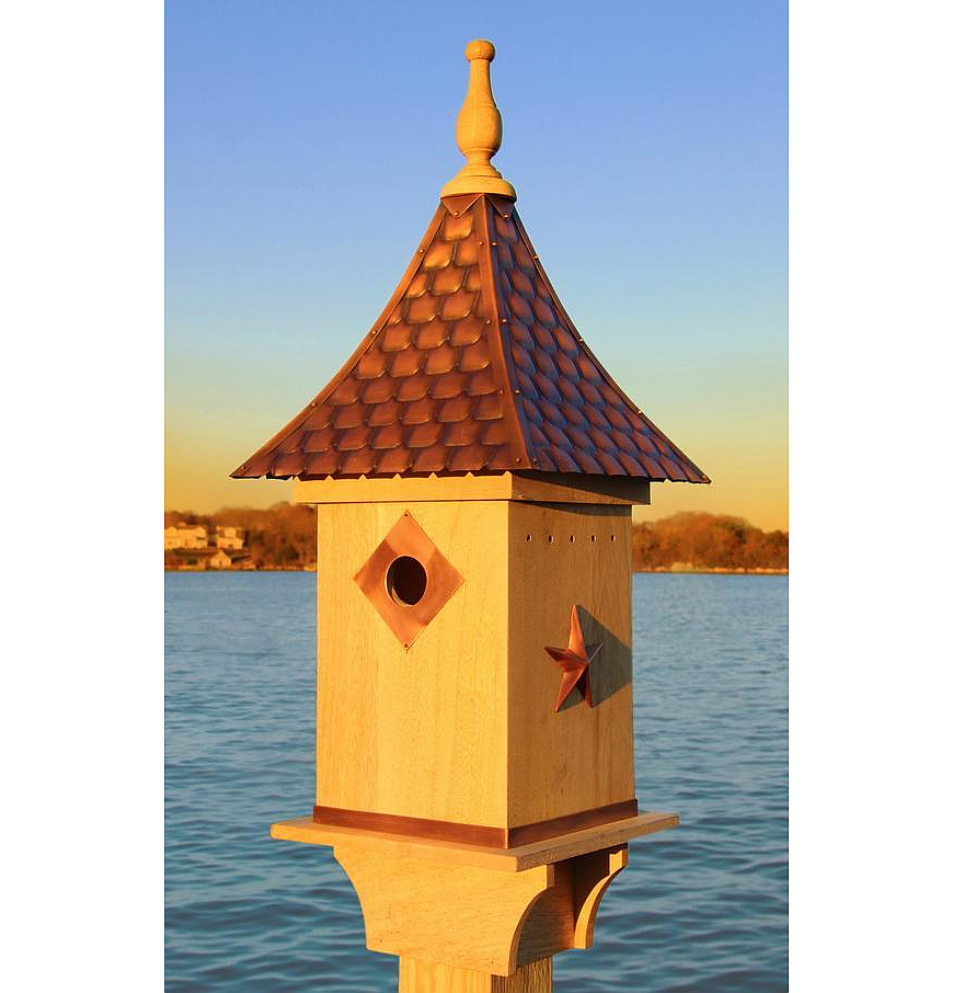 Copper Shingled Roof Birdhouse