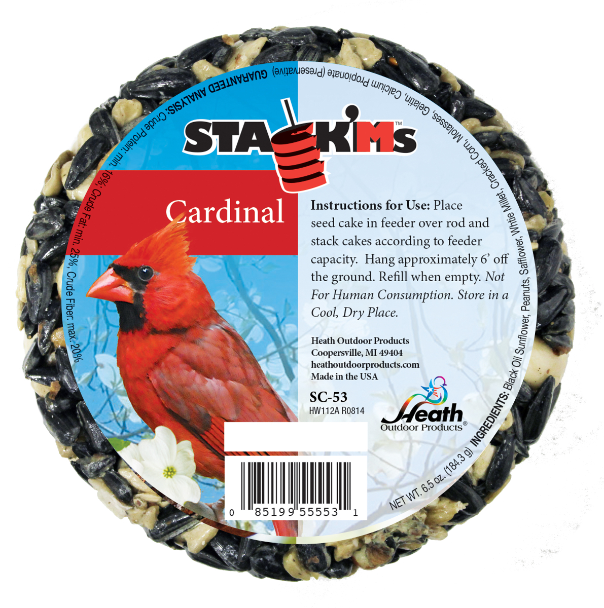 Stack'M Seed Cake Cardinal 6/Pack