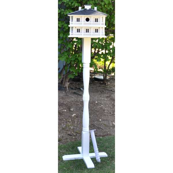 Classic Novelty Birdhouse Pedestal with Auger