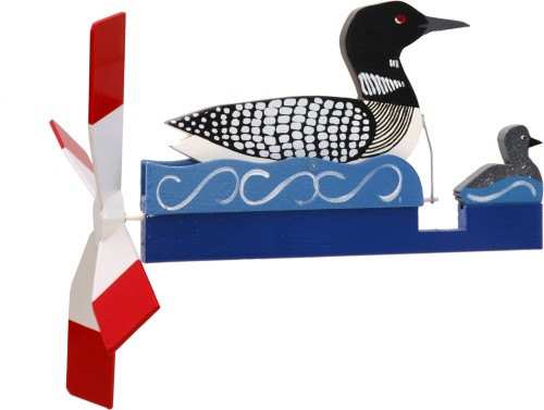 Classic Loon with Baby Whirligig