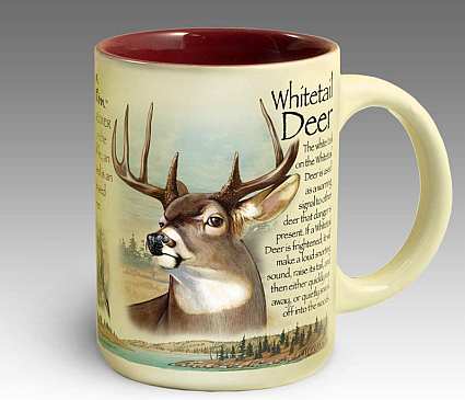 American Expedition 2 Piece Bear & Deer Ceramic Travel Mug Set w/Lid - 6 X  5 X 3.5 inches - Bed Bath & Beyond - 16838474