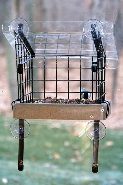 Recycled Small Covered Caged Window Feeder