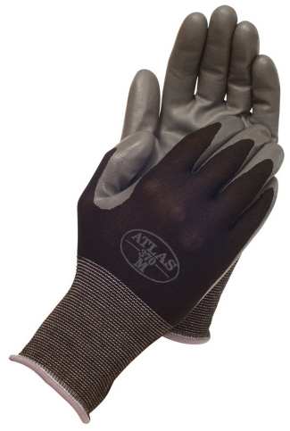 Atlas Nitrile Tough Gloves Black 3/Pack