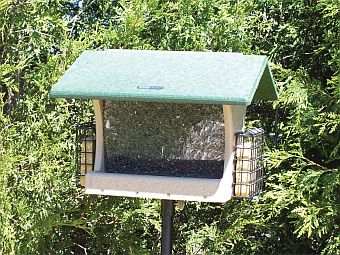 Second Nature Recycled 7 Qt. Hopper w/Suet Cages