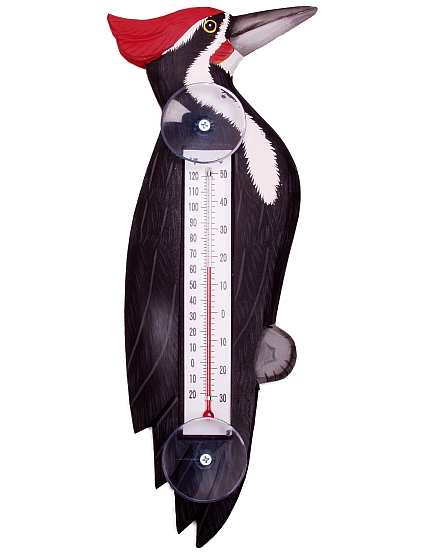Weather or Not Window Thermometer Woodpecker