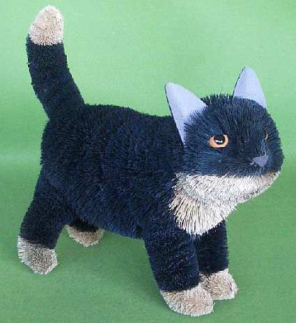 Brushart Bristle Brush Animal Black Cat Stand 16