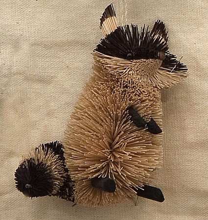 Brushart Bristle Brush Ornament Raccoon