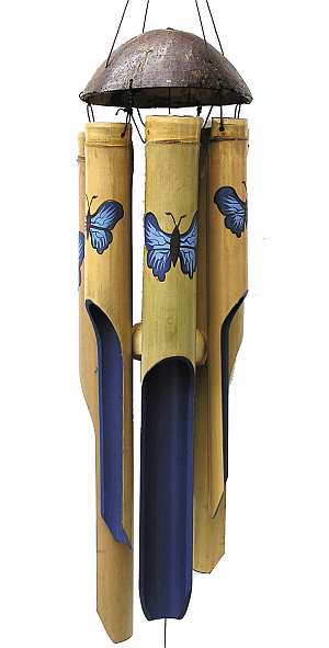 Blue Butterfly Medium Bamboo Wind Chime