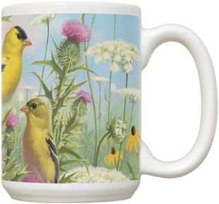 Goldfinches 15 oz Coffee Mug 2/Set