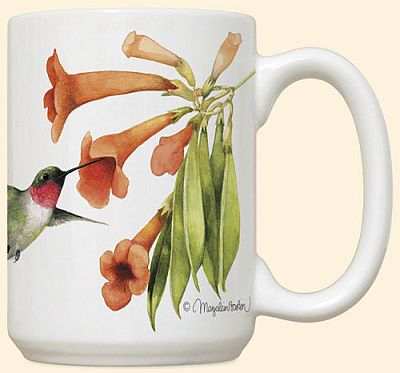 Ruby-Throated Hummingbird 15 oz Coffee Mug 2/Set