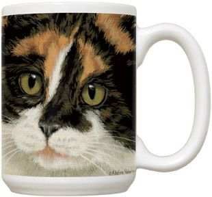 Calico Cat 15 oz Coffee Mug 2/Set
