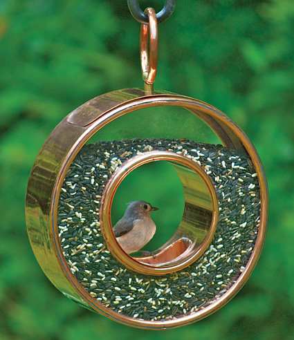Circle Fly-Through Bird Feeder Venetian Bronze