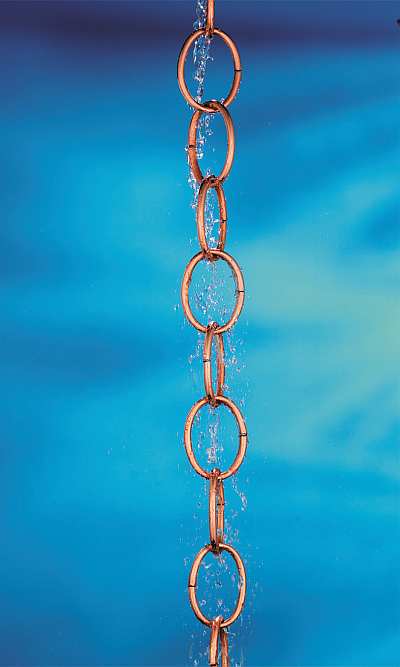 Single Link Copper Rain Chain 8.5 ft.
