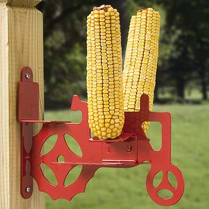 Tractor Corn Cob Feeder Red