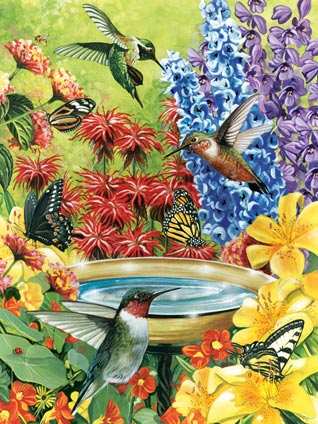 Hummingbird Garden 500 Piece Jigsaw Puzzle