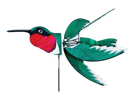 Flying Ruby Throated Hummingbird Spinner Large