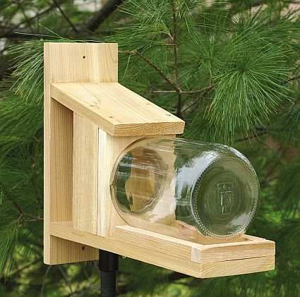 Songbird Cedar Squirrel Jar Feeder