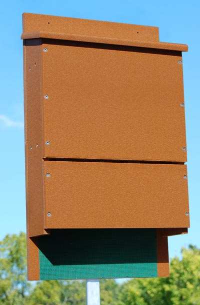 OBC Recycled Poly Triple Celled Bat House Brown