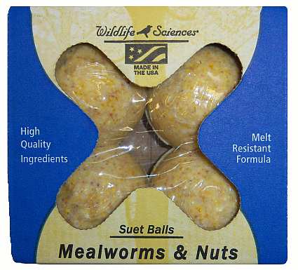 Wildlife Sciences Insects/Nuts Suet Balls 24/Pack