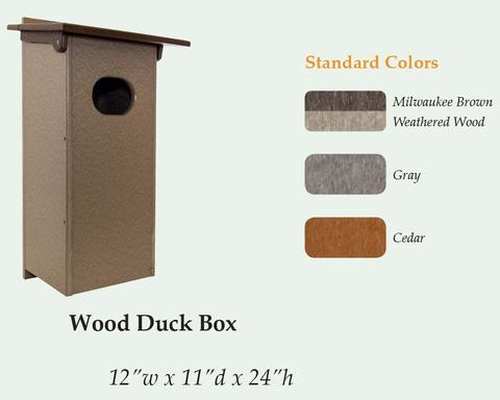 Amish Recycled Poly Wood Duck Box