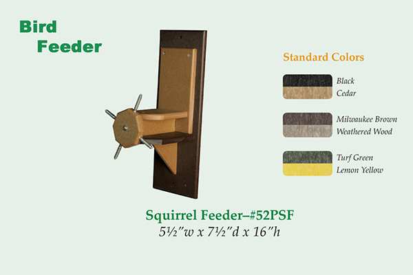 Amish Recycled Poly Squirrel Corn Cob Feeder